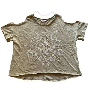 NWT WOMANS MISS ME BLOUSE‎ GREEN SIZE LARGE | A2